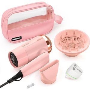Diffuser Hair Dryer, Dual Voltage Hair Dryer, Foldable Mini Blow Dryer, 1200W